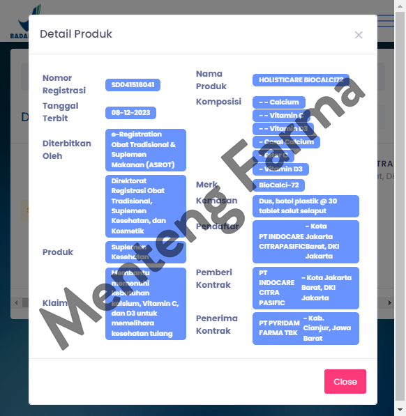 Holisticare Bio Calci-72 Isi 30 Tablet - Suplemen Kalsium dan Vitamin D3