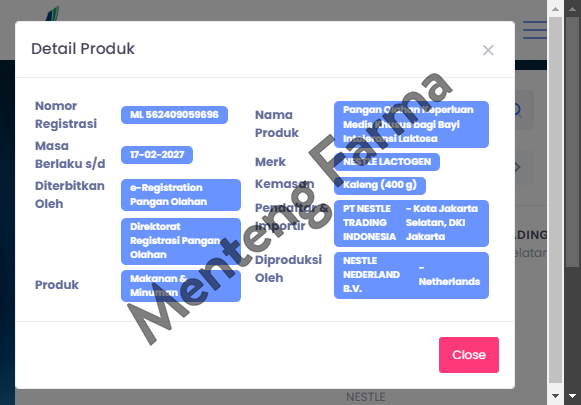 Lactogen Lactose Free 400 Gr - Susu Formula Bayi Bebas Laktosa