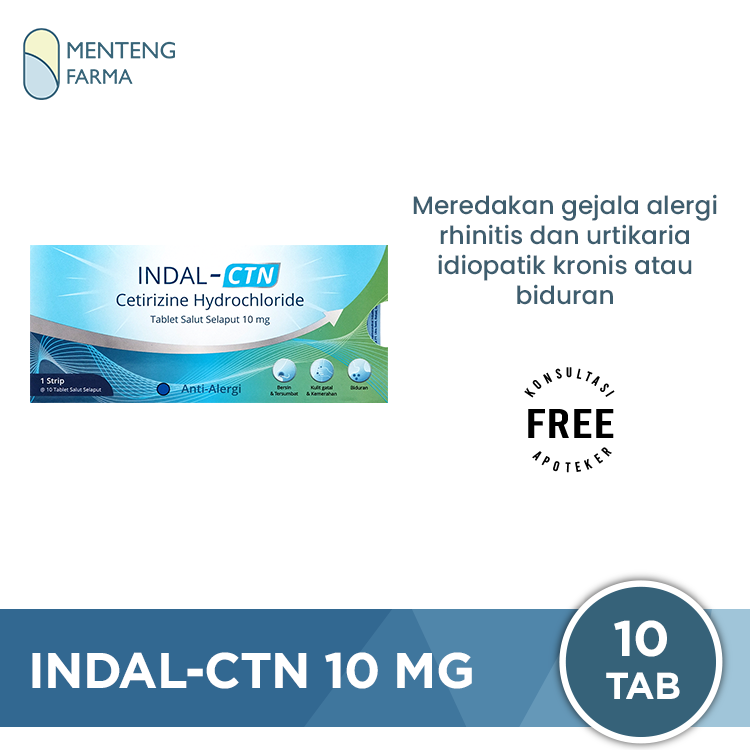 Indal-CTN 10 Tablet - Obat Alergi