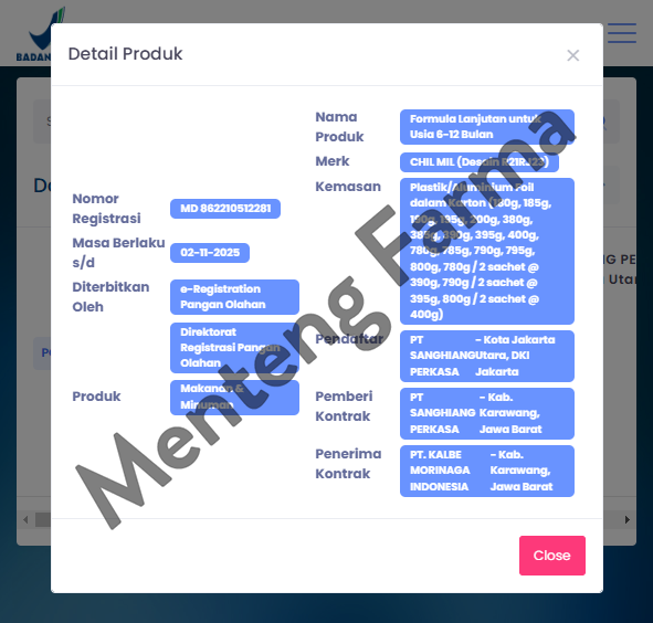 Morinaga Chil Mil Gold 780 Gr - Susu Formula Bayi Lanjutan