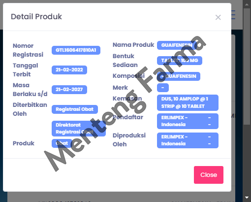 Guaifenesin 100 mg 10 Tablet - Obat Batuk Berdahak