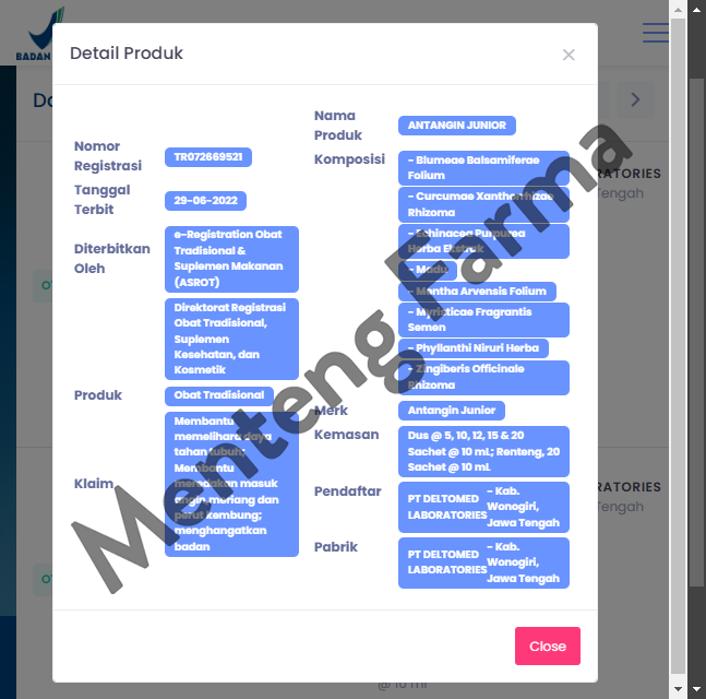 Antangin Junior Sachet 10 mL - Meredakan Masuk Angin Anak
