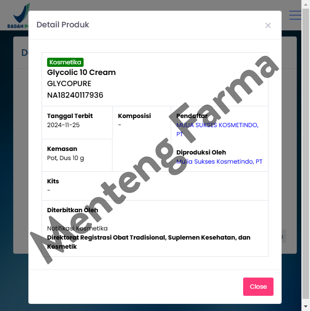 Glycopure 10% - Menyamarkan Noda Hitam pada Wajah
