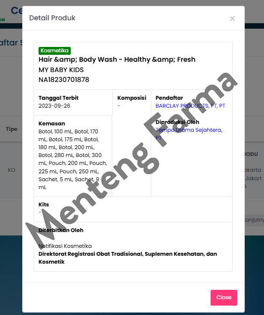 My Baby Kids Hair & Body Wash Healthy & Fresh Refill 200 mL - Shampoo dan Sabun Anak