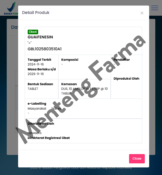Guaifenesin Trifa 100 mg Strip 10 Tablet - Obat Batuk Berdahak