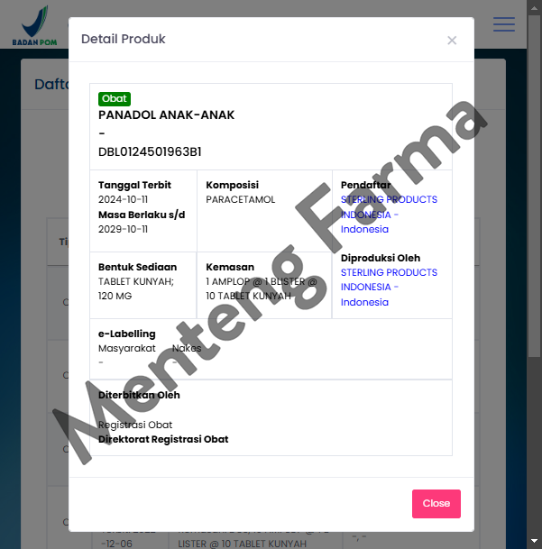 Panadol Anak Chew 10 Tablet - Meredakan Demam Anak