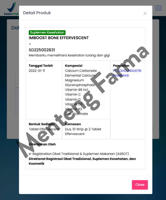 Imboost Bone Effervescent Jeruk 2 Tablet - Suplemen Tulang dan Gigi