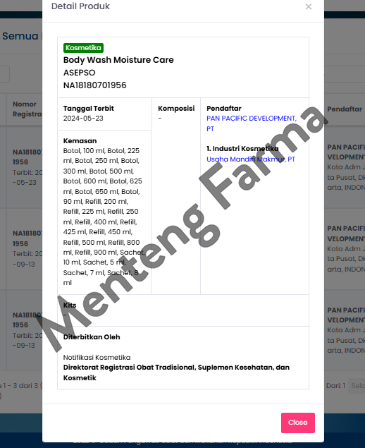 Asepso Body Wash Refill Moisture Care 450 ML - Sabun Cair Antibacterial