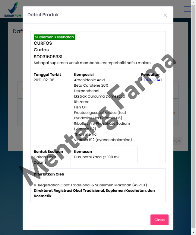 Curfos Sirup 100 mL - Suplemen Penambah Nafsu Makan Anak