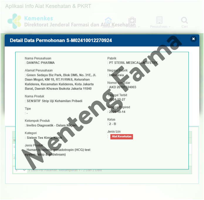 Sensitif Strip - Alat Uji Kehamilan
