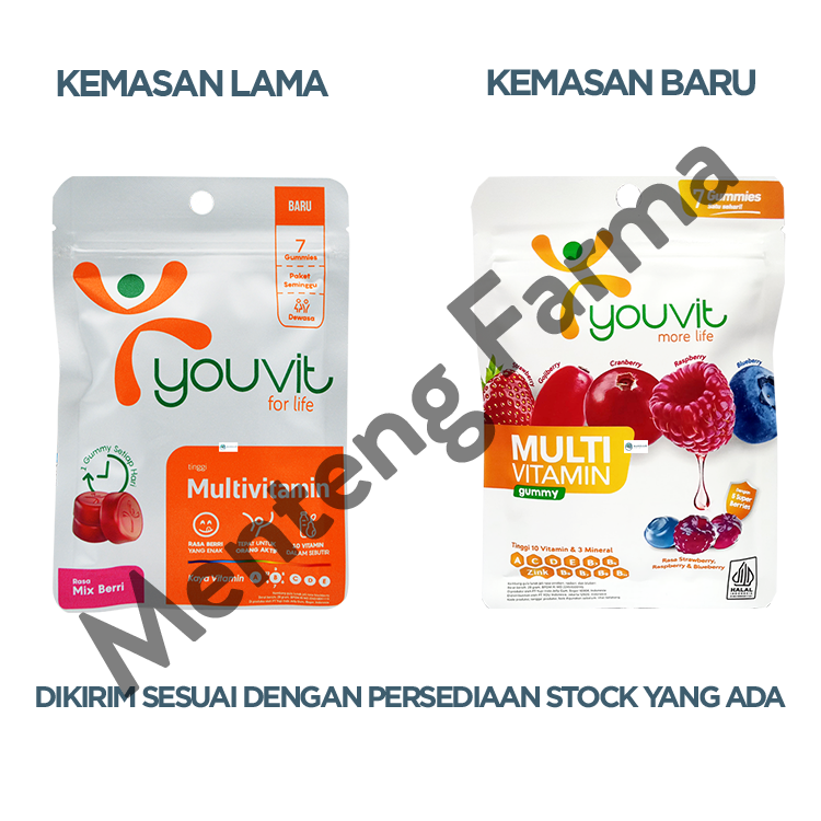 Youvit Multivitamin For Adult Sachet - Multivitamin Gummy Dewasa Rasa Mix Berry