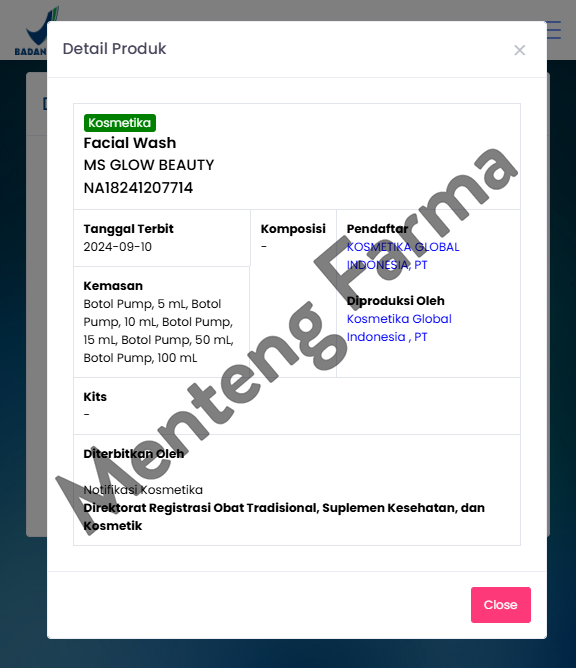 Ms Glow Facial Wash 100 mL - Sabun Pembersih Muka