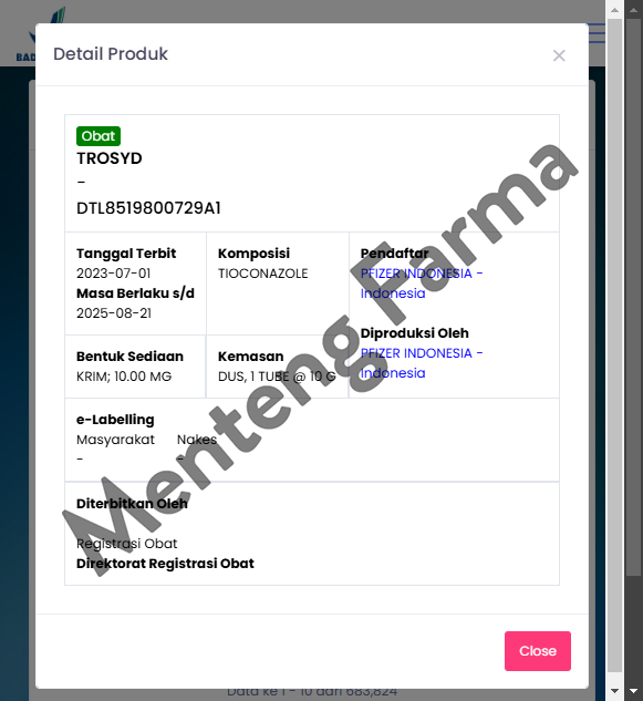 Trosyd 1% Cream 20 Gr - Obat Infeksi Kulit