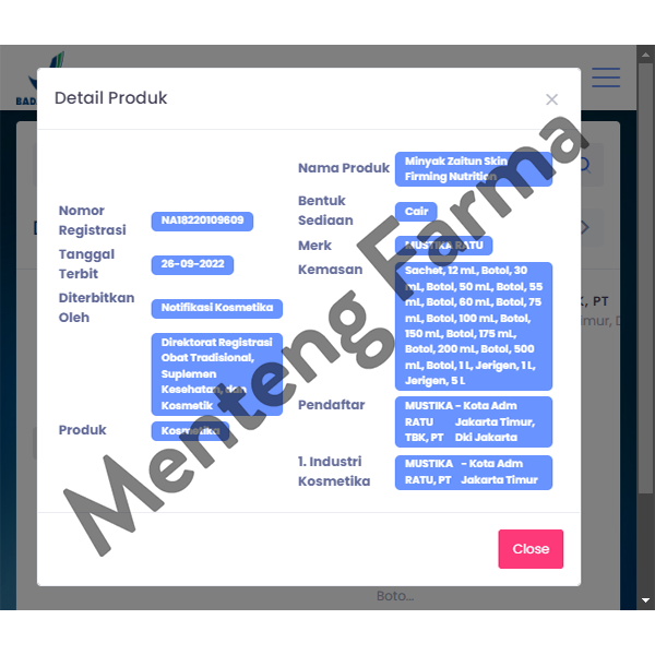 Mustika Ratu Minyak Zaitun & Aromatic Essential Oil Skin Firming Nutrition 75 mL - Merelaksasikan Tubuh