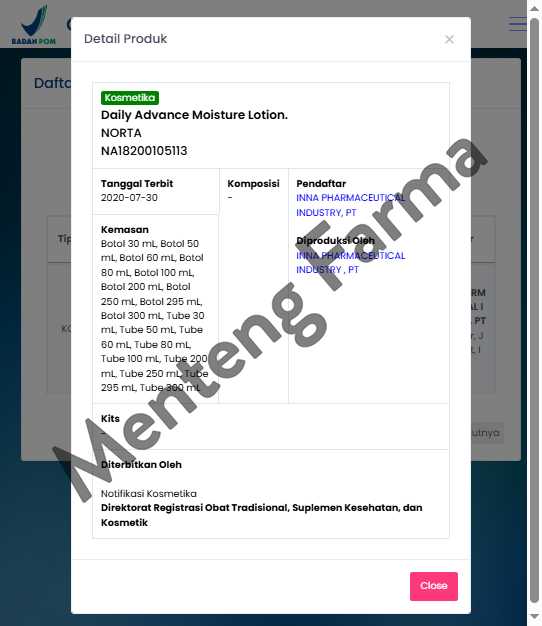 Norta Daily Advance Moisture Lotion 300 mL - Pelembab Kulit Kering dan Sensitif