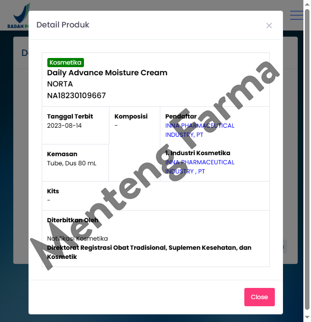 Norta Daily Advance Moisture Cream 80 mL - Pelembab Kulit Sangat Kering