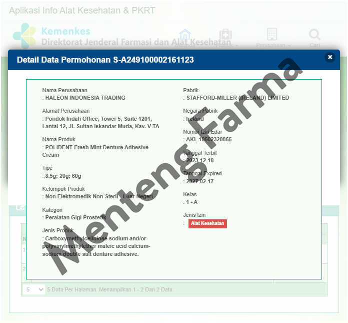 Polident Perekat Gigi Palsu Fresh Mint 20 Gr - Perekat Gigi Palsu