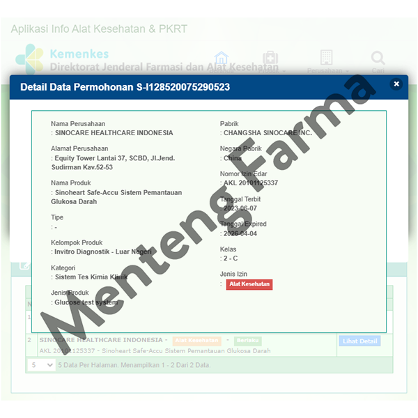 Sinoheart Safe-Accu Alat Cek Gula Darah