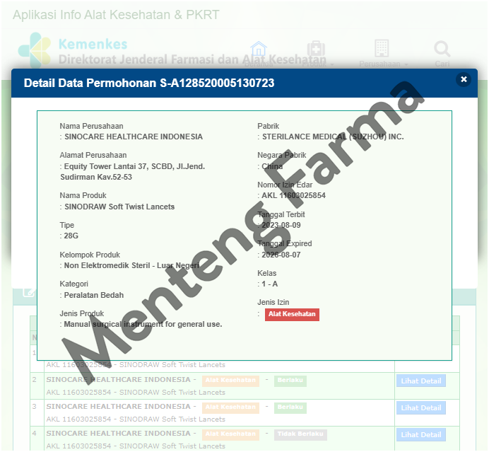 Sinocare Sinodraw Soft Blood Lancet 28G 50 Pcs - Jarum Lancet Steril