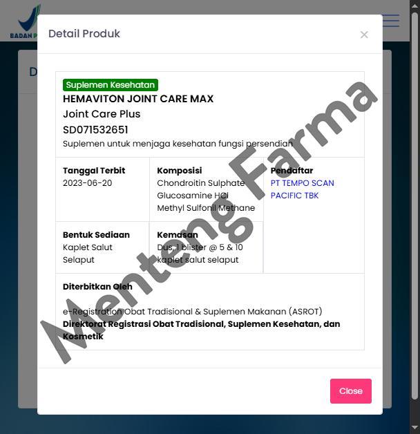 Hemaviton Joincare MAX - Suplemen Kesehatan Sendi