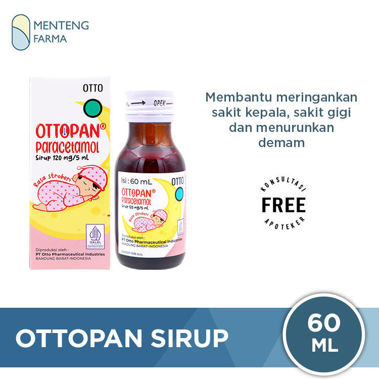 Ottopan Sirup 60 ml - Obat Demam dan Nyeri Ringan Anak