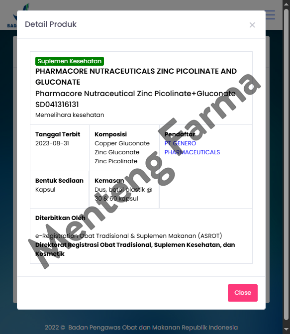 Zinc Picolinate and Gluconate 30 Kapsul - Suplemen Kesehatan
