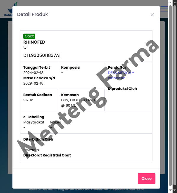 Rhinofed Sirup 60 mL - Obat Flu, Pilek, Demam, Hidung Tersumbat