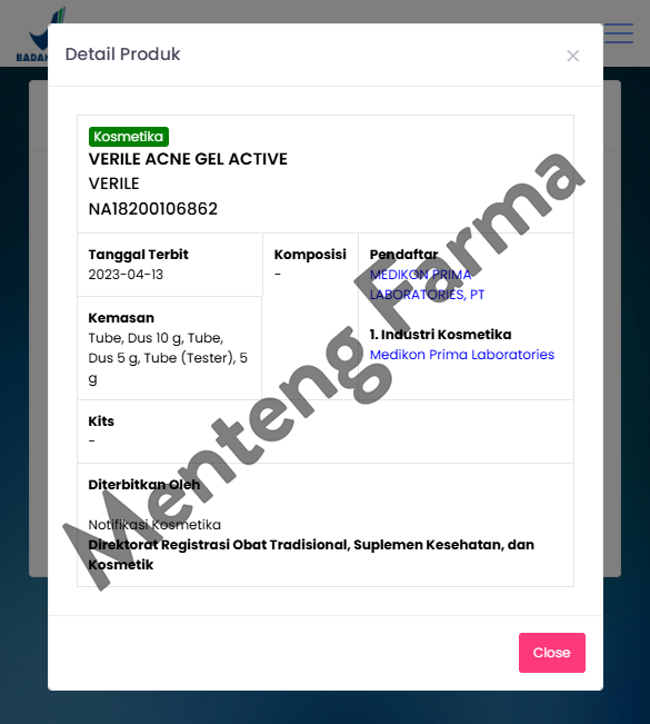 Verile Acne Gel 10 Gram - Merawat Kulit Berjerawat