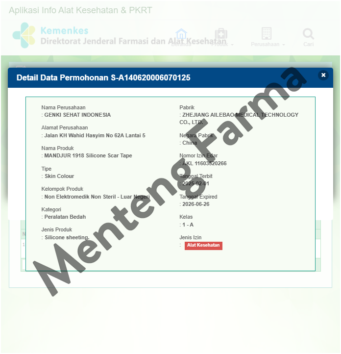 Mandjur Silicone Scar Tape 4cm x 150cm - Plester penghilang bekas luka keloid