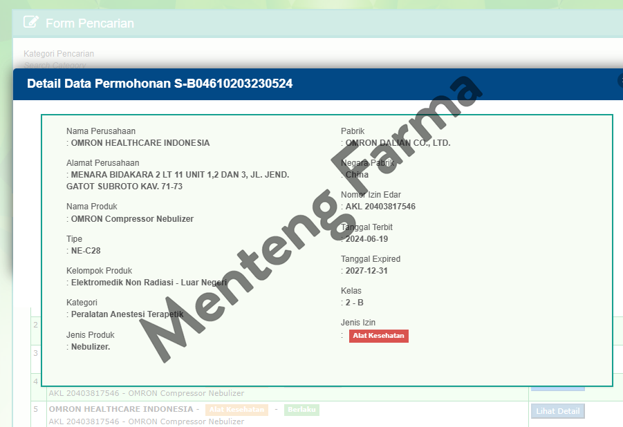 Omron Air Filter Nebulizer - Filter Udara Nebulizer