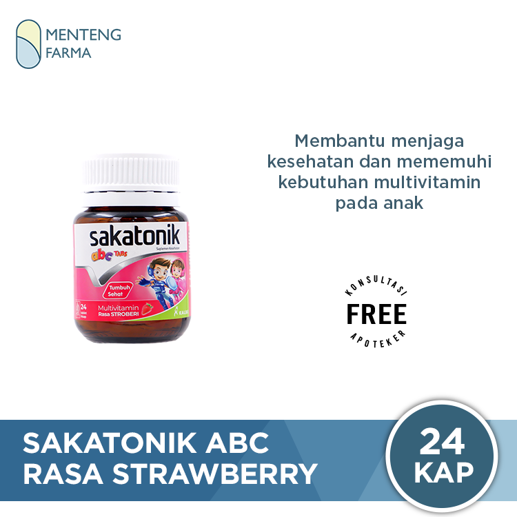 Sakatonik abc Rasa Strawberry - Multivitamin Pertumbuhan Anak