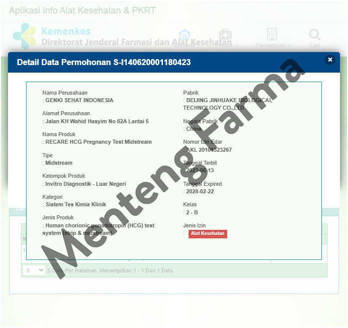 Recare tes kehamilan Midstream / test pack / pregnancy test - 1 Pack