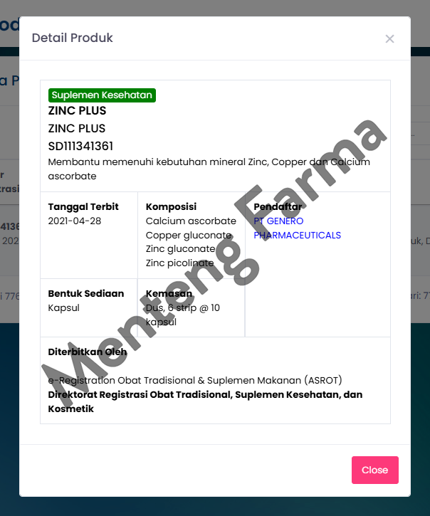 Zinc Plus Strip 10 Kapsul - Suplemen Kesehatan