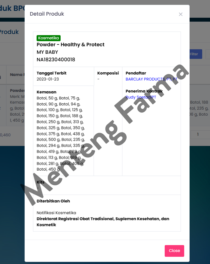 My Baby Powder Healthy & Protect 325 Gr - Bedak Tabur Bayi