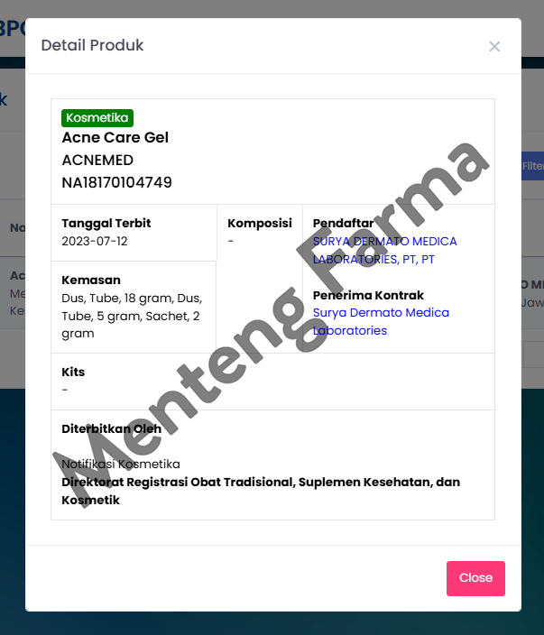 Acnemed Acne Care Gel 5 Gr - Gel Perawatan Kulit Berjerawat