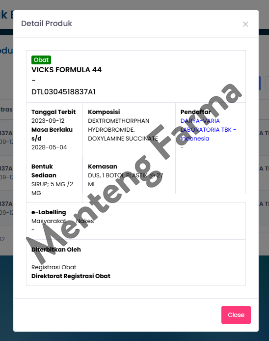 Vicks Formula 44 Sirup Obat Batuk 27 mL