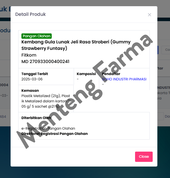 Fitkom Gummy Strawberry Funtasy Isi 5 Sachet - Tinggi Serat untuk Kesehatan Pencernaan Anak