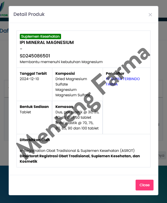 IPI Mineral Magnesium 45 Tablet - Memenuhi Kebutuhan Magnesium