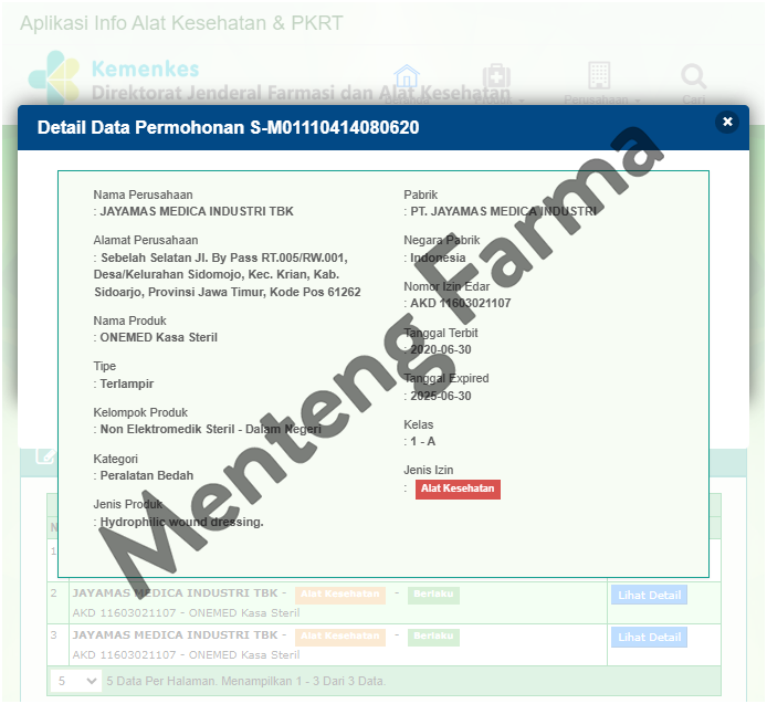 Onemed Kasa Steril 785 5 Lembar - Kasa Perawatan Luka
