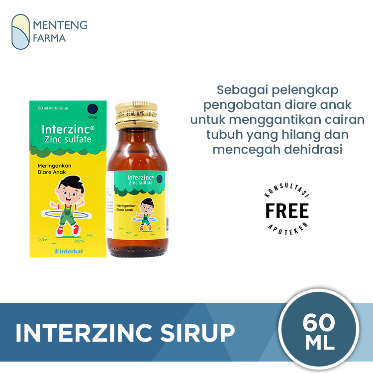 Interzinc Sirup 60 mL - Obat Diare Anak