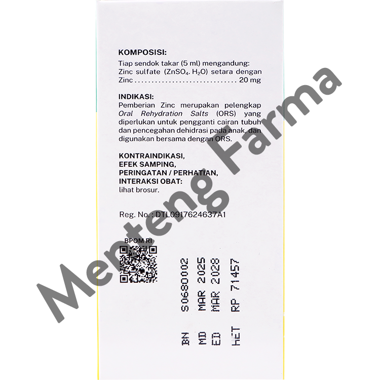 Interzinc Sirup 60 mL - Obat Diare Anak