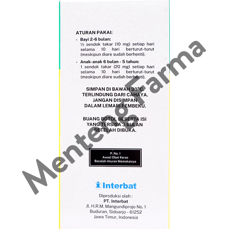 Interzinc Sirup 60 mL - Obat Diare Anak