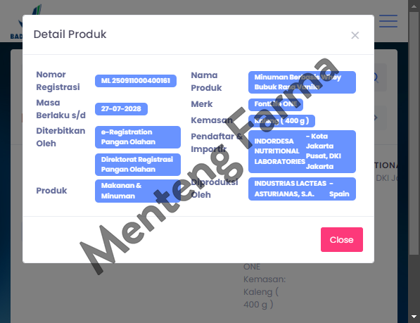 Fontlife One 400 gr - Susu Nutrisi Lengkap dan Seimbang