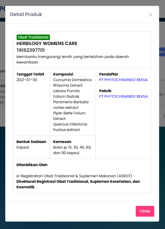 Herbilogy Women's Care (Feminine Health) 60 caps - Suplemen Herbal Kewanitaan