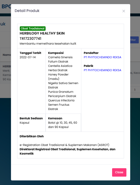 Herbilogy Healthy Skin 60 caps - Suplemen Kesehatan Kulit