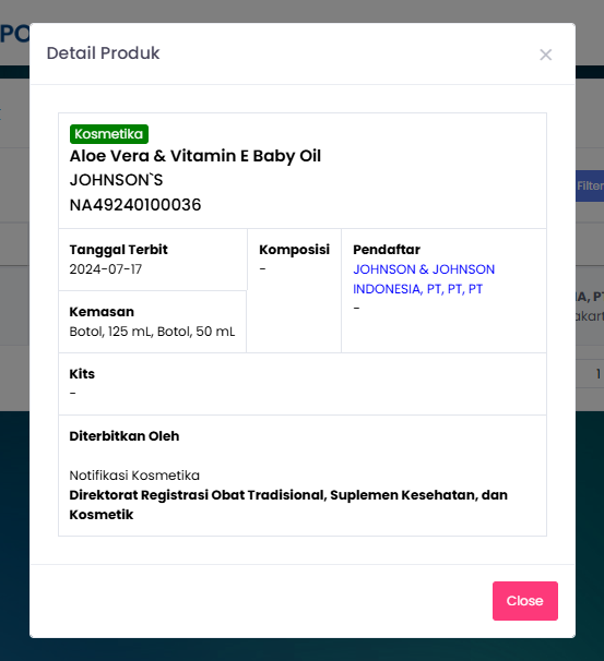 Johnson's Aloe Vera & Vitamin E Baby Oil 125 mL - Menutrisi Kulit Bayi