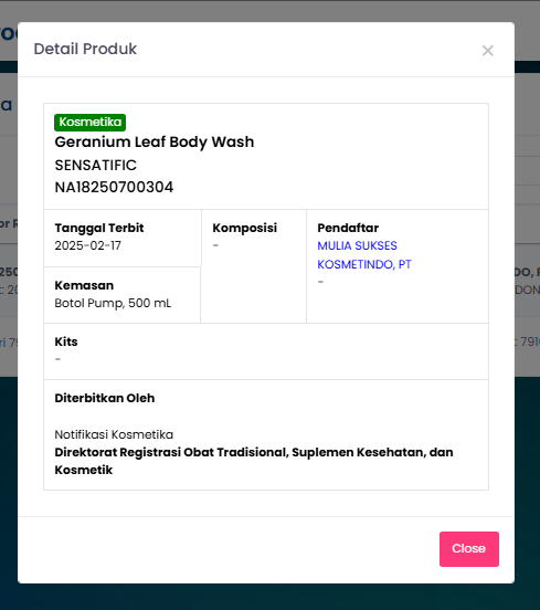 Sensatific Geranium Leaf Body Wash 500ml - Melembabkan dan Antioksidan