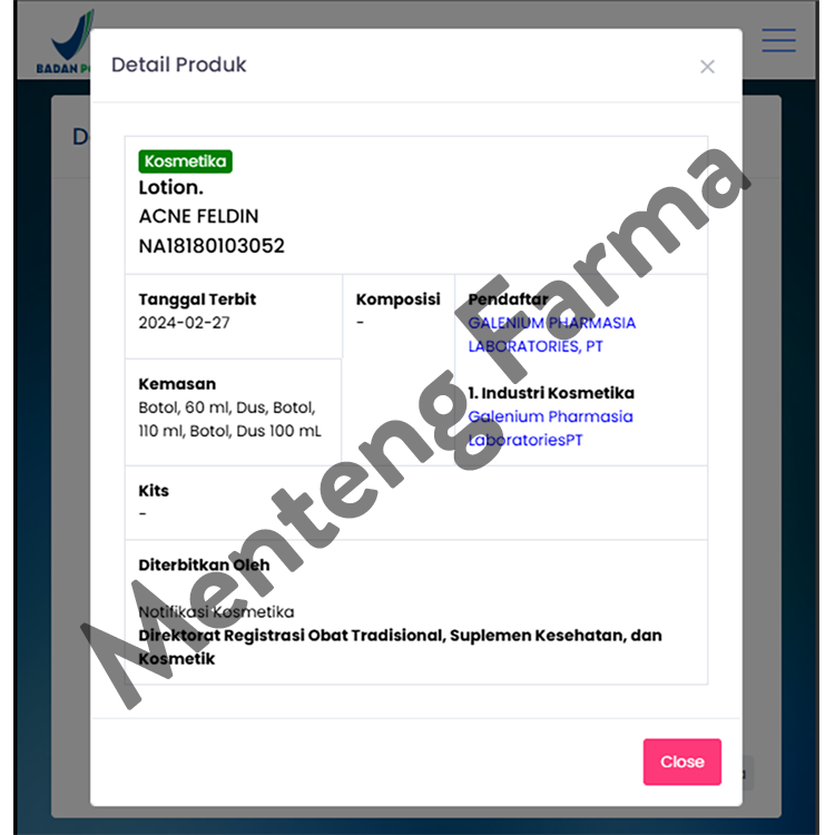 Acne Feldin Lotion - Lotion Perawatan Kulit Berjerawat