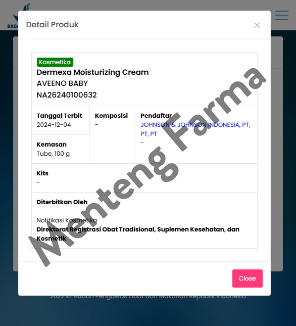 Aveeno Baby Dermexa Moisturizing Cream 100 Gr - Pelembab Kulit Bayi Sensitif Gatal Iritasi