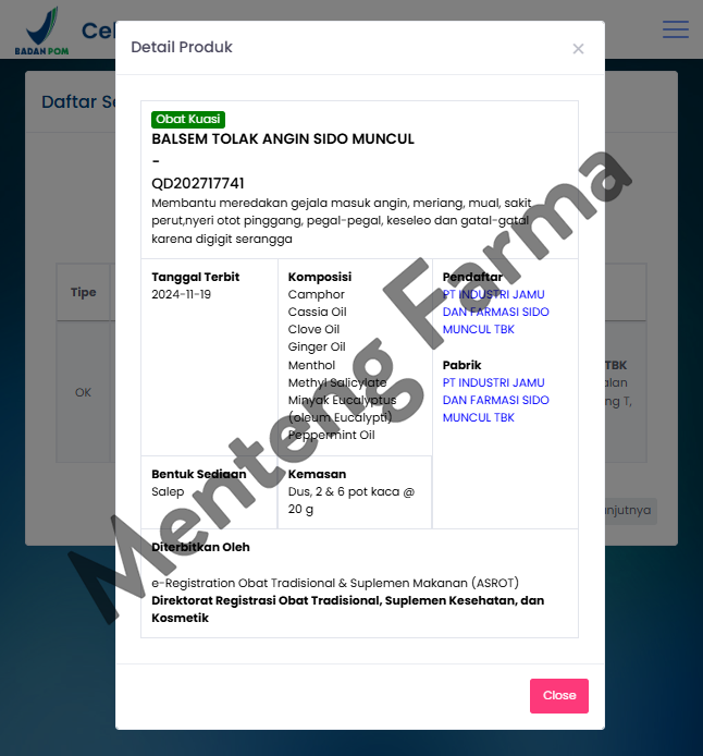Balsem Tolak Angin Sidomuncul 20 gr - Meredakan Gejala Masuk Angin